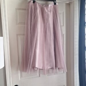 Alex Evenings Mauve A-Line Tulle Skirt